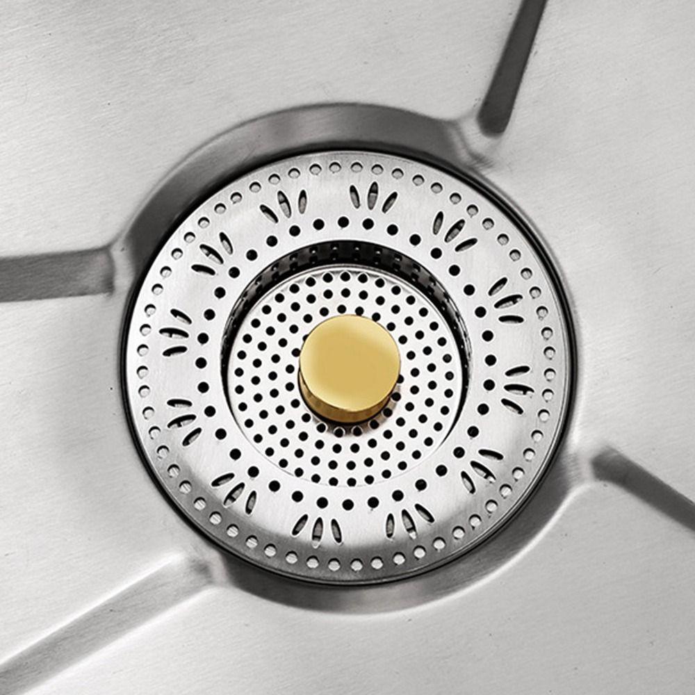 Pop-Up Sink Leak Stopper Stainless Steel Bounce Core Drainer Practical Food Catcher Strainer