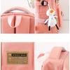 4pcs/set Backpack Female Junior High School Large Capacity High School College Style Schoolbag Outdoor anti backpack