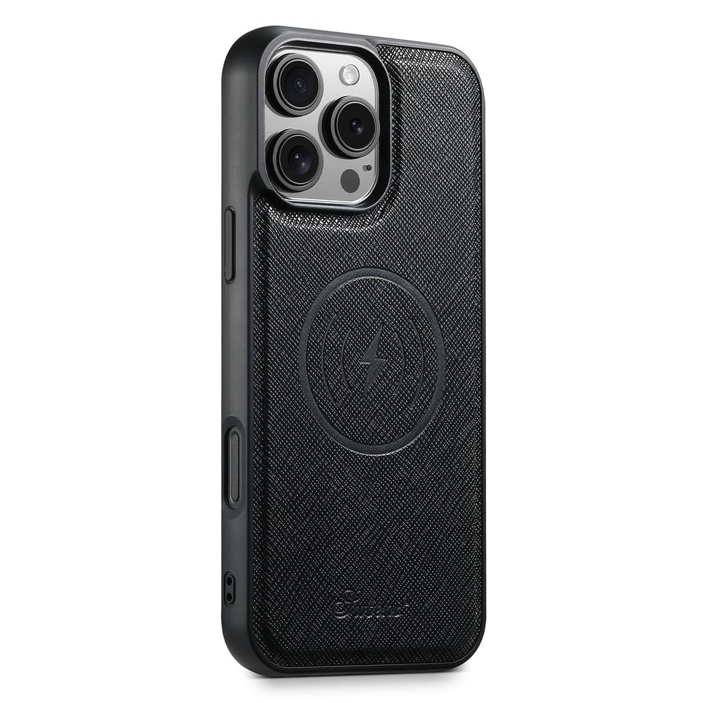 Wireless Charging Phone Case Luxury PU Leather Magnet for IPhone 17 Pro Max 16 Plus 15 14 13 12