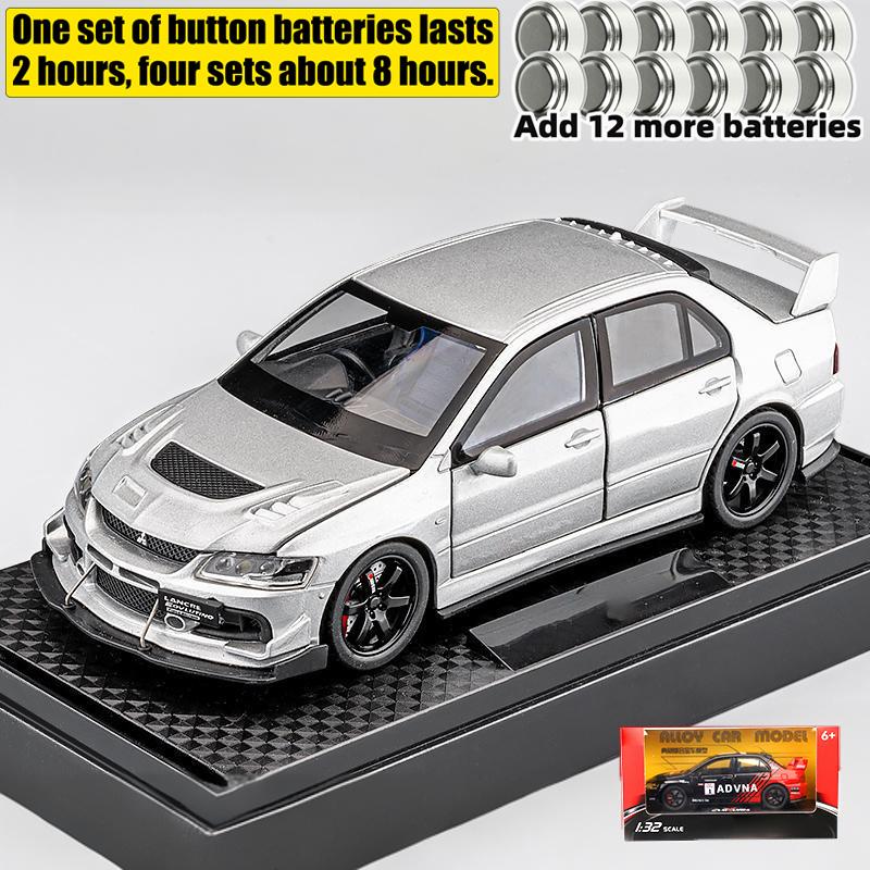1:32 Mitsubishi Lancer Evolution EVO IX 9 Track Painted Sports Metal Alloy Diecast Model Car Pull Back Hobby Collection Decorate