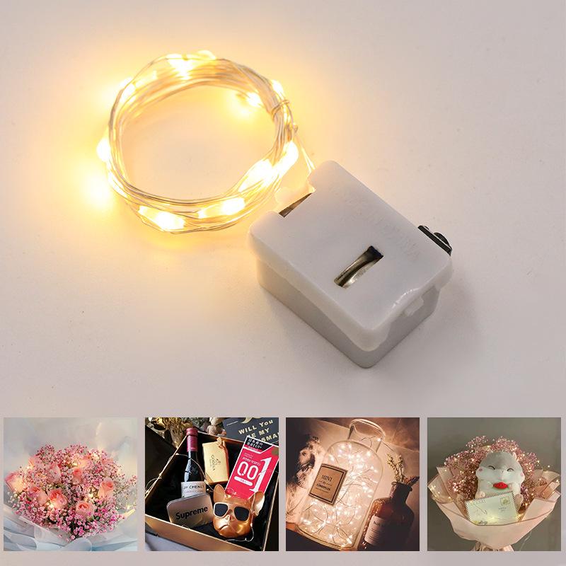 Battery-Powered LED Copper Wire Star Flower Fairy Lights for Holidays and Decorations