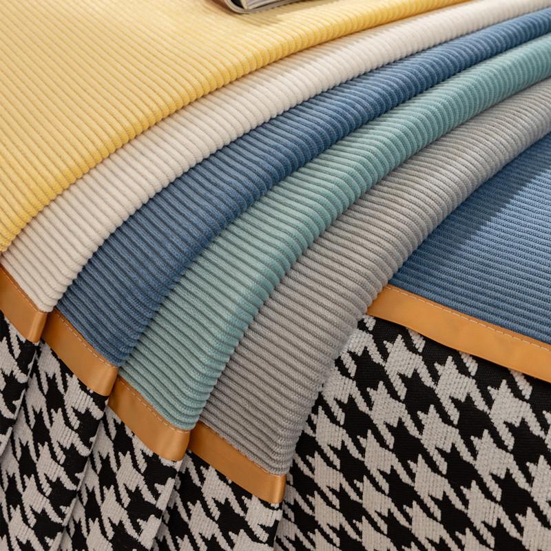 Houndstooth Sofa Cushion Four Seasons Universal Simple Modern Non-Slip Winter Cushion Light Luxury Leather Sofa Cover Towel