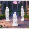 White Resin Mary Statue Fine Carving Weather Resistant Finish For Garden Patio Home Religious Decoration