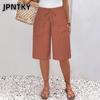 JPNTKY Women's Fashion Casual Solid Color Print Pants & Capris