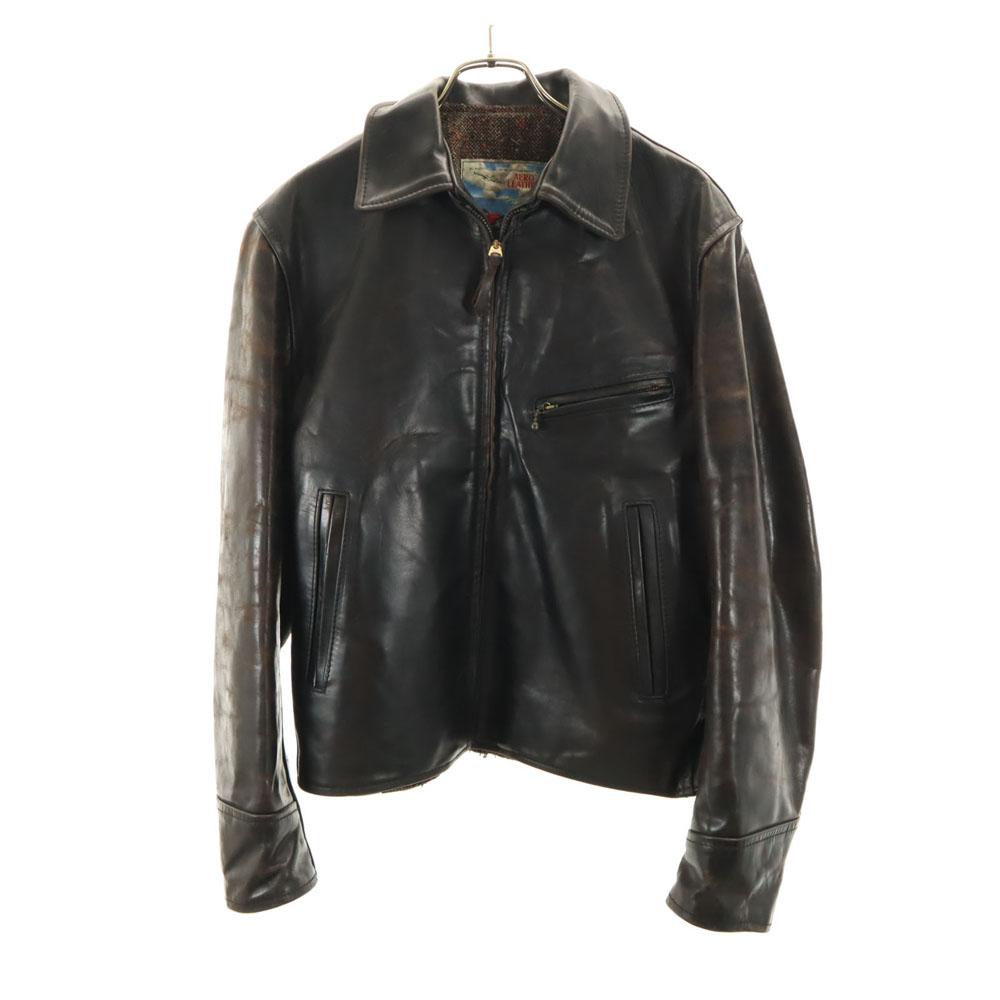 AERO LEATHER Made in Scotland leather jacket 38 black Men's Used