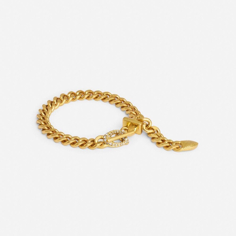 

Браслет-цепочка Coach Pav Signature с пряжкой Cv245 Gld Gold