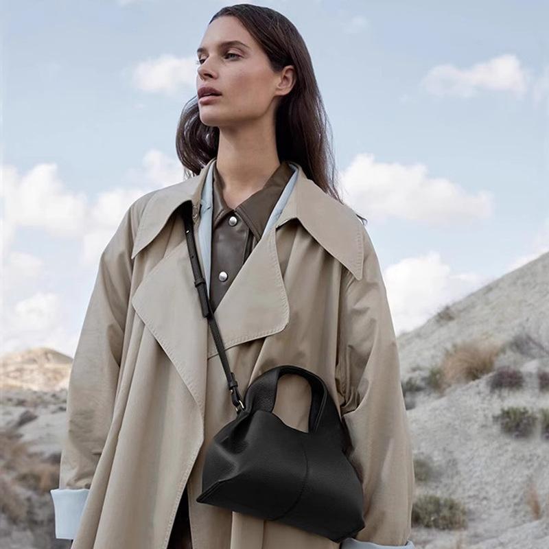 Knödel Wolken Tasche Neue Französische Nischen Design Handtasche Echte Ledertasche