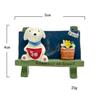 Cute Cartoon Dog Flower Bench Reading Scene Model Ornament For Shooting Props