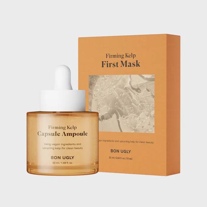 

[Набор из 2 предметов] Bon Ugly Укрепляющая капсульная ампула с ламинарией 50 мл + Маска-пленка (10 листов)