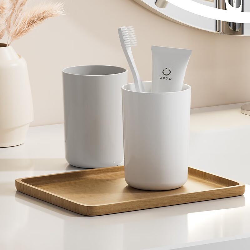 Fumede Simple Solid Color Mouthwash Cups - 4 Mixed Colors