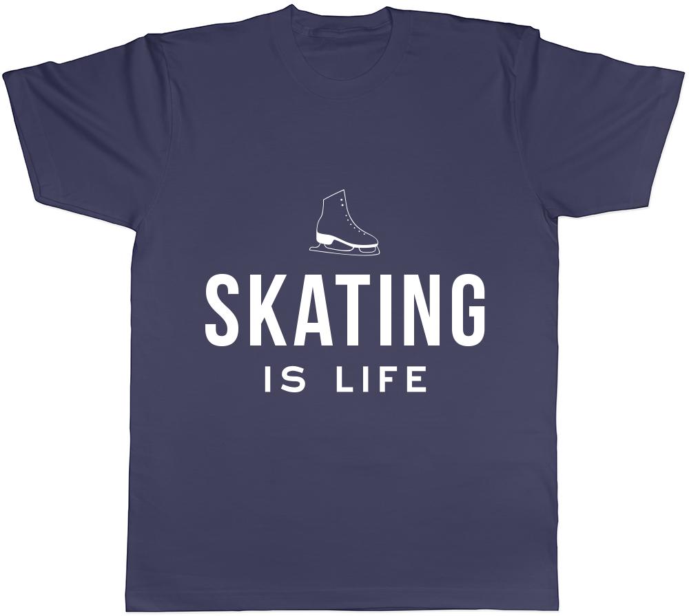 Ice Skating is Life Unisexs Unisexs Ladies TShirt Tee