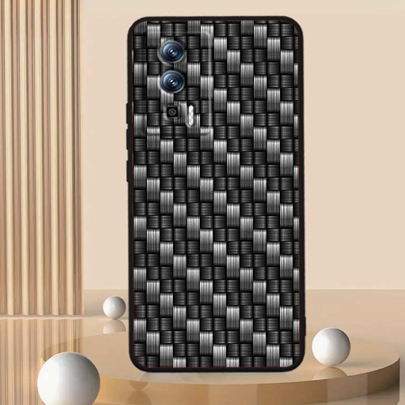 Black carved woven texture Phone Case For Xiaomi Redmi 12 13C 12C 13 10C 9T A2 9A 9C 7A Note 10S 8T 10 9 8 Pro 4G 5G Black