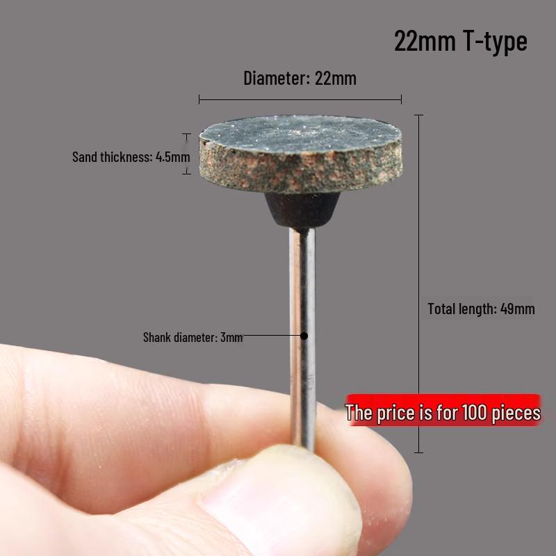 Green Rubber Grinding and Polishing Head - 3mm Head with 4/5/6/8/10/12mm Cylindrical Options for Electric Grinder.