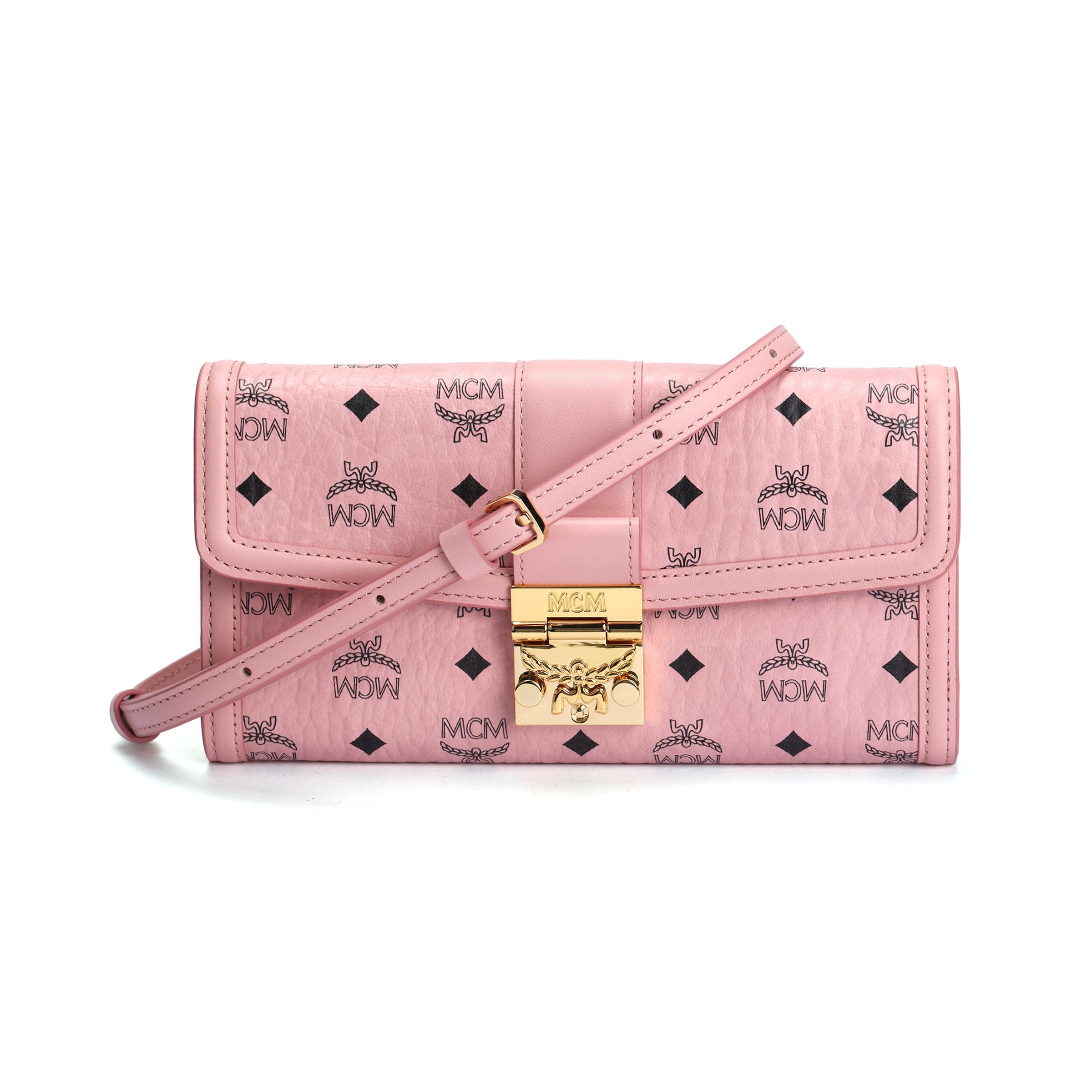 

MCM Tracy Logo Chain Shoulder Bag Women Shoulder Bag Pink MYLDSXT01PZ001 Basic Set (Bag+Dust Bag)