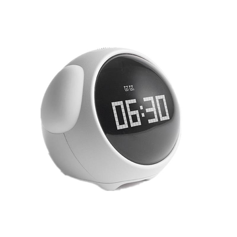 Children's LED Pixel Alarm Clock with Smart Night Light and Snooze Function for Students