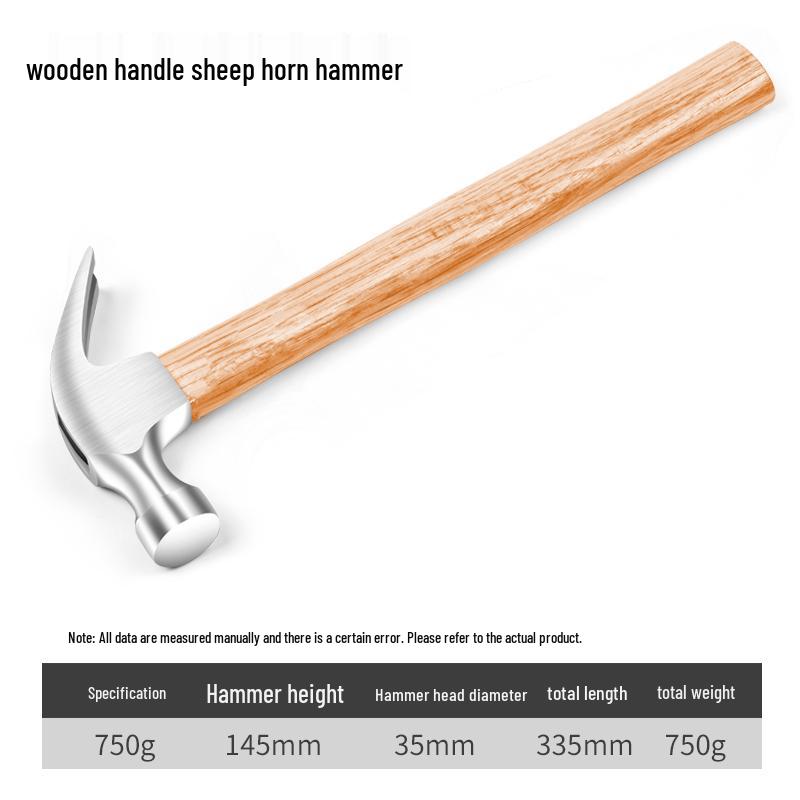 Multifunktionaler achteckiger Nagelhammer mit Widderhornkralle für die Holzbearbeitung