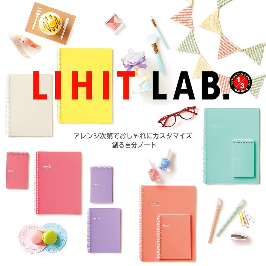 LIHIT LAB Twist Note Pastel 10 Books A6 Purple N1964-10_10