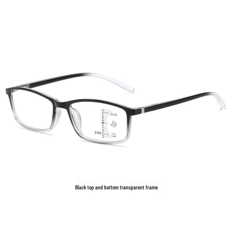 Retro Progressive Multifocal Reading Glasses for Near & Far with Anti-Blue Light, Ideal for Middle-Aged & Elderly