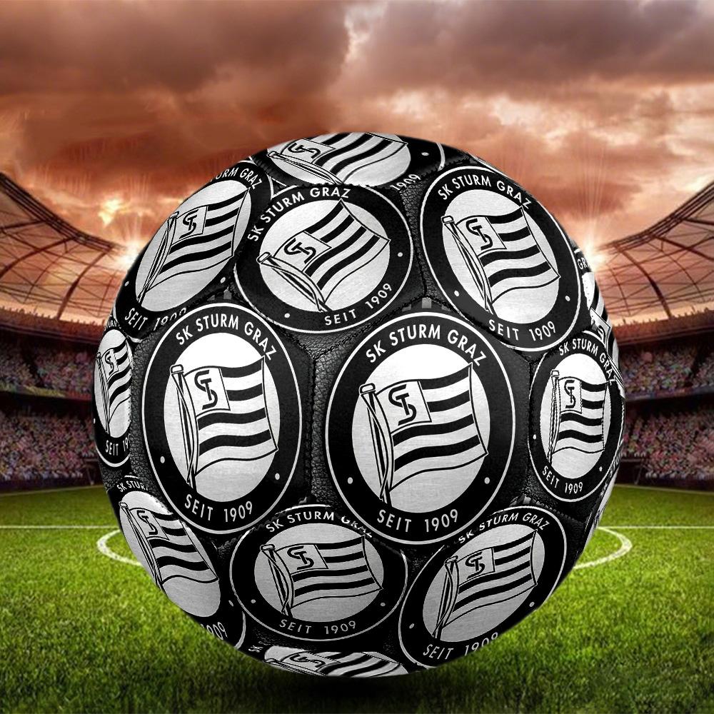 1pc SK Sturm Graz LOGOIndoor Soccer Ball Colorful All Ages Machine Stitched PVC Competition Ready Durable High-Bounce HE3