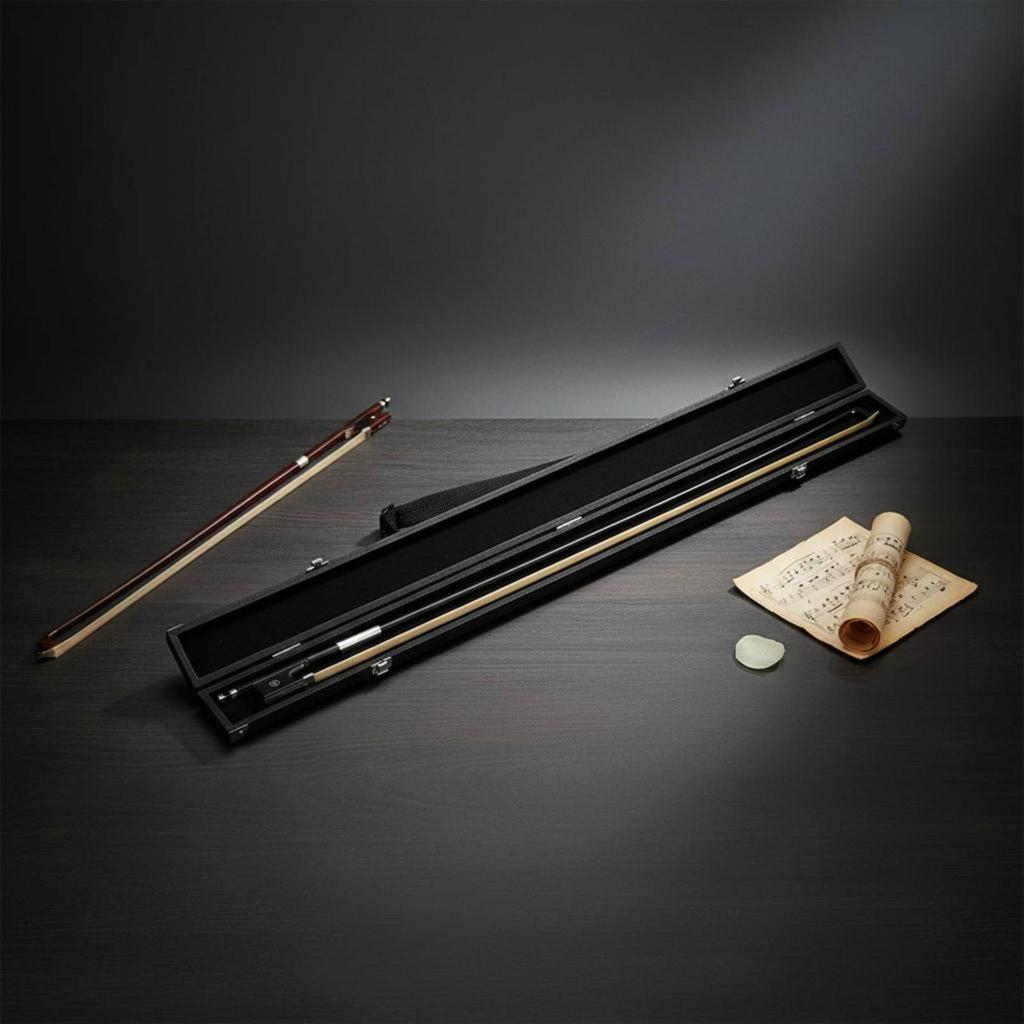 Violin Bow Case Metal Latches Hard-Shell Bow Case Music Storage Cotton-Lined Crossbody