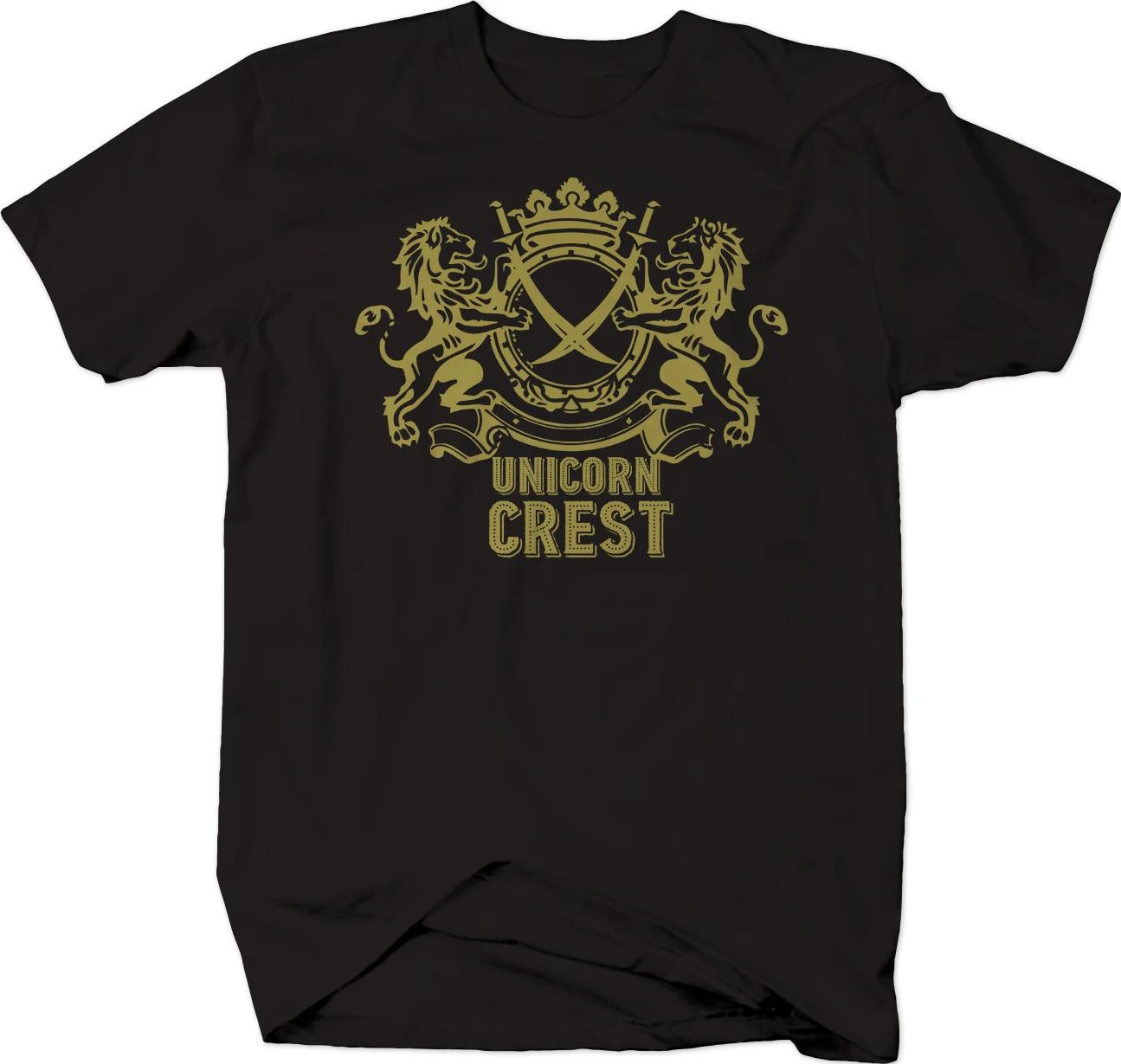 

Unicorn Crest Crossed Swords Lions T-Shirt 100% Cotton O-Neck Summer Short Sleeve Casual Mens T-shirt Size S-3XL - Men s Summ... S разноцветный