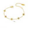 7mm Titanium Steel Mini Light Luxury Exquisite Four-leaf Clover Bracelet Versatile Simple and Fashionable Bracelet