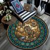 Dinosaur Fossil Glass Round Area Rug Under Office Chairs Bedroom Living Room Home Decor