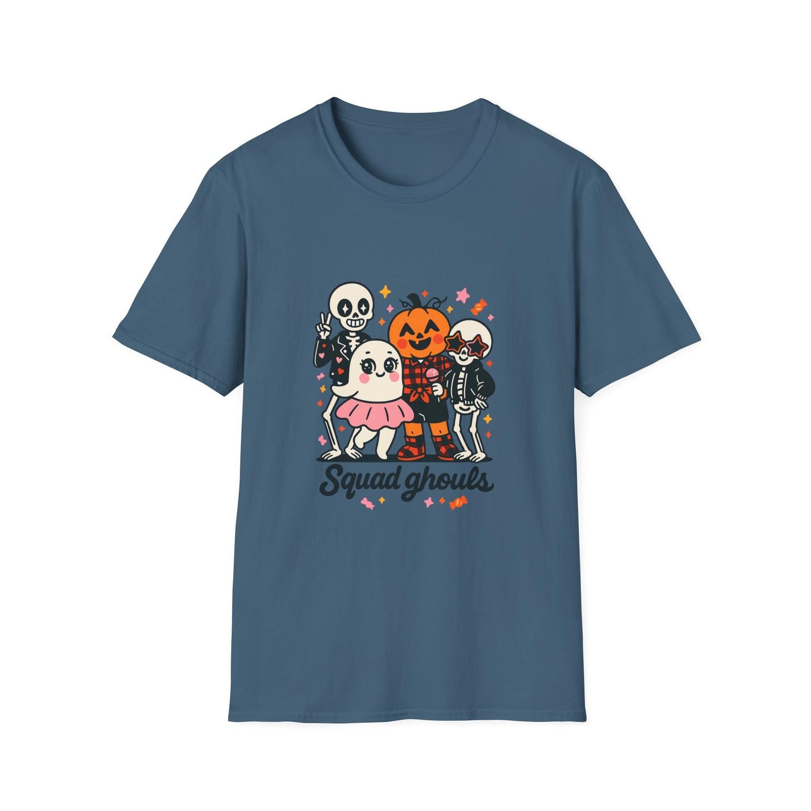 Unisex Softstyle T-Shirt Mens Womens Tees Top Cute Skeleton Ghost Pumpkin Idol Funny Fall Halloween L