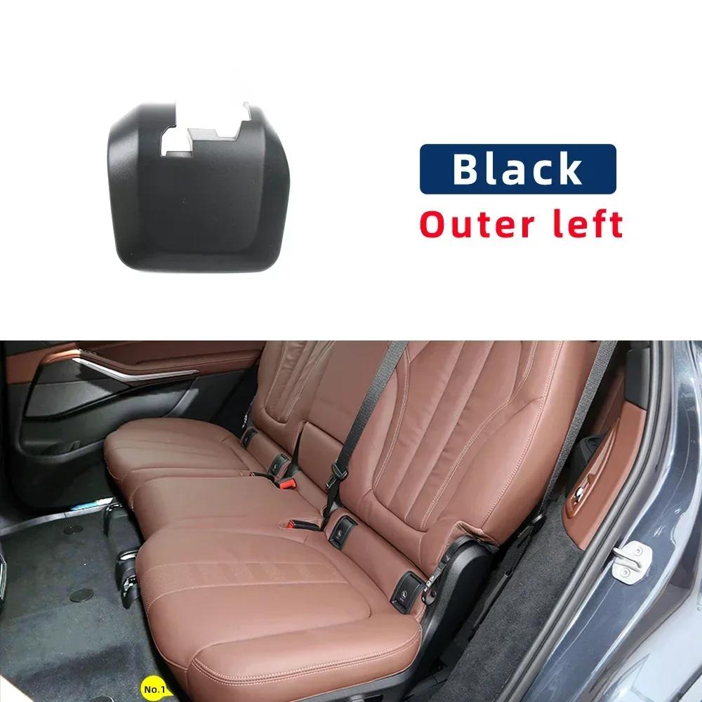 LHD RHD Car Interior Back Row Rear Seat Second Row Guide Rail Seat Sliding Track Rail Trim Cover Replacement for BMW Black Left