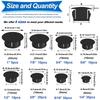 135Pcs Black Plastic Hole Snap-in Furniture Button Covers 8 Sizes Nylon Push-in Blockage Car Original Accessories