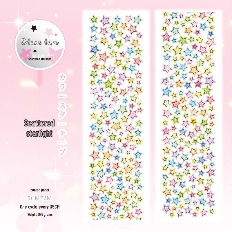 Die-Cut Starry Sky Series Tape for Journals, Phone Cases, DIY Collages & Paintings