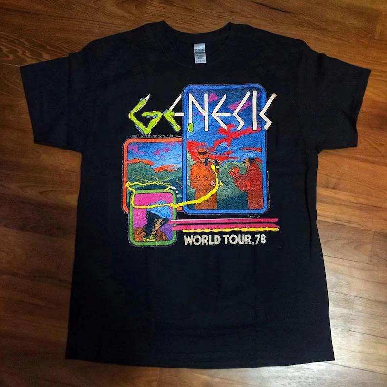 Genesis World Tour 1987 T-Shirt, Genesis And Then There Were Three T-Shirt XL