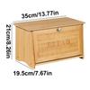 Contenitore per pane in legno con chiusura magnetica per organizzazione cucina 35X21X19,5cm