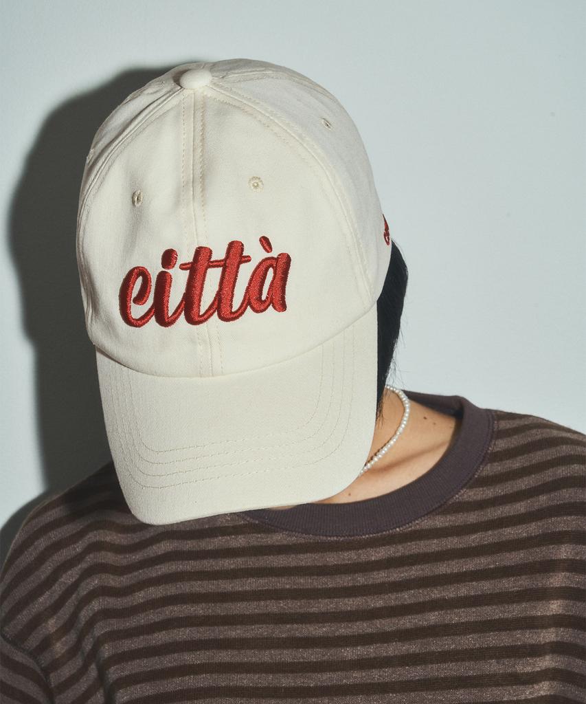 CITTA Signature Cita Logo Stitch Ball Cap_Cta922 (White)