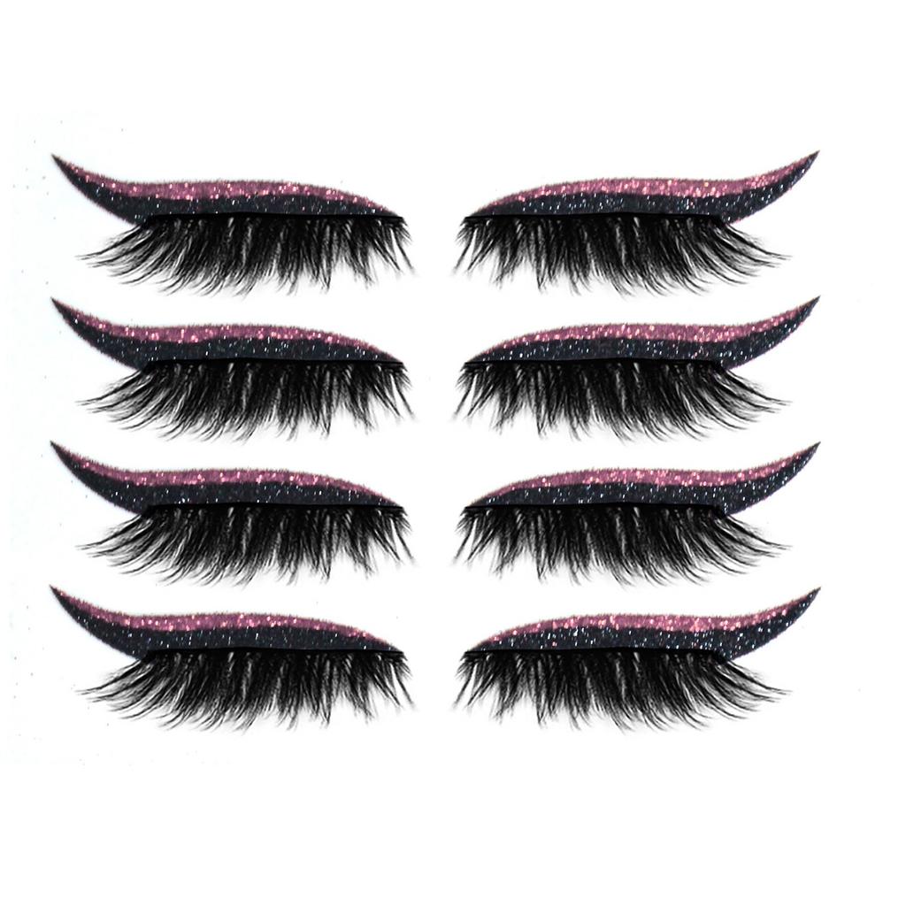 European And American Glitter Self Adhesive Eyeshadow Stickers Double Eyelid False Eyelashes Waterproof Party Eye Makeup Stickers