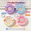 Mini Electronic Drum Keychain Portable Recordable Musical Toy Cute Cartoon Pendant Kids Backpack Bag Decor Stress-Relief Gift