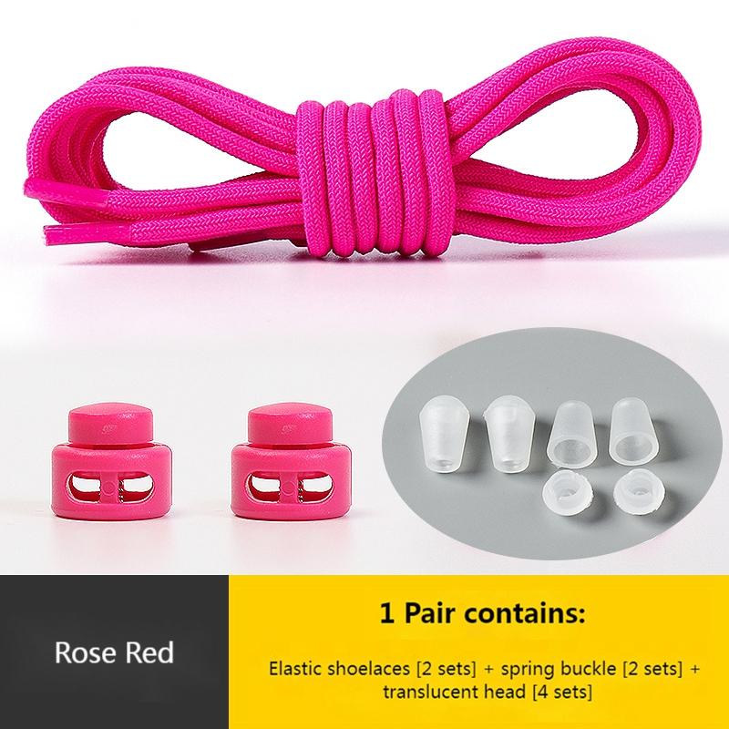 Elastic Laces Sneakers Round Lock Shoelaces Without Ties Kids Adult Quick Shoe Laces Rubber Bands Lazy Shoeace Shoes Accessories