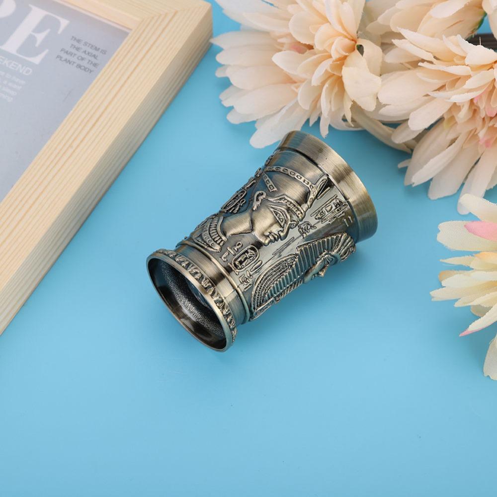 Metal Metal Wine Cup Mini Embossed Mini Cup Wine Glasses Egypt Style Goblet Wedding Celebration