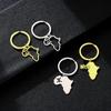 Ethnic Style Cross Pendant Keychain: Unisex Berber-Inspired Titanium Steel Accessory