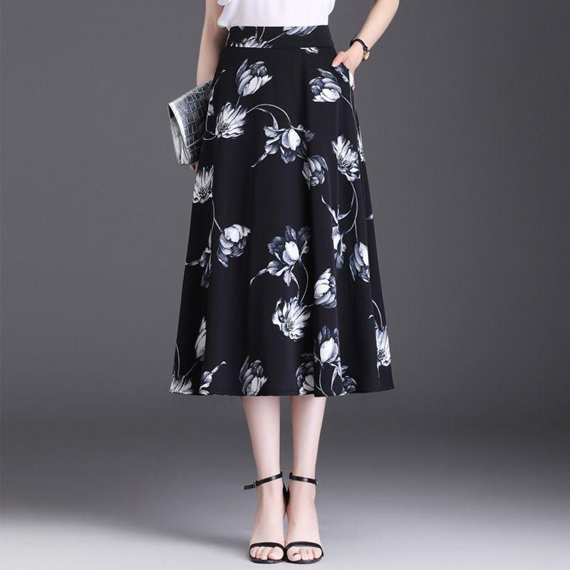 Women's Summer Fashion Printed A-line Skirt - Slimming & Belly-Covering
