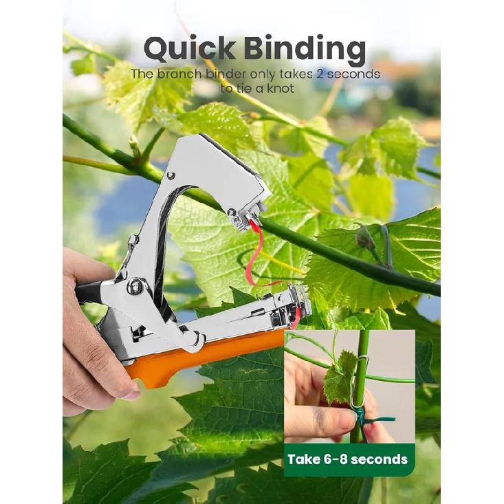 

SI FANG Plant Tying Machine for Garden - Vegetable & Fruit Stabilizer Tool for Grape Tomato Cucumber Pepper Flower only machine