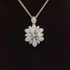 Luxury 5 Carat Moissanite Pendant with Eight Hearts and Arrows, Complete with Diamond Tester Certificate.