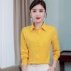 Women's long-sleeved white shirt autumn clothing Korean version of professional clothing formal work clothes large size anti-light temperament 