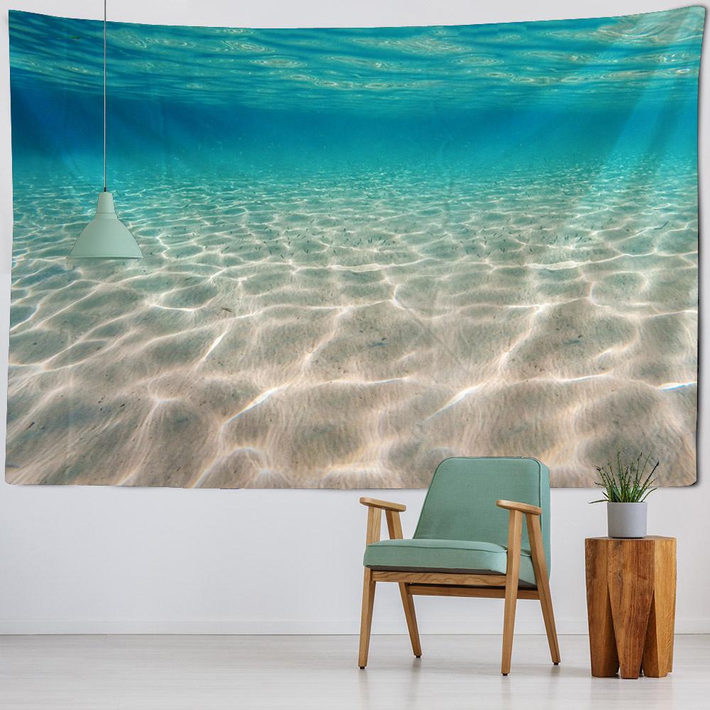 Sunshine Underwater Tapestry Ocean Wall Hanging Dolphin & Starfish Cartoon Home Decor Background Cloth