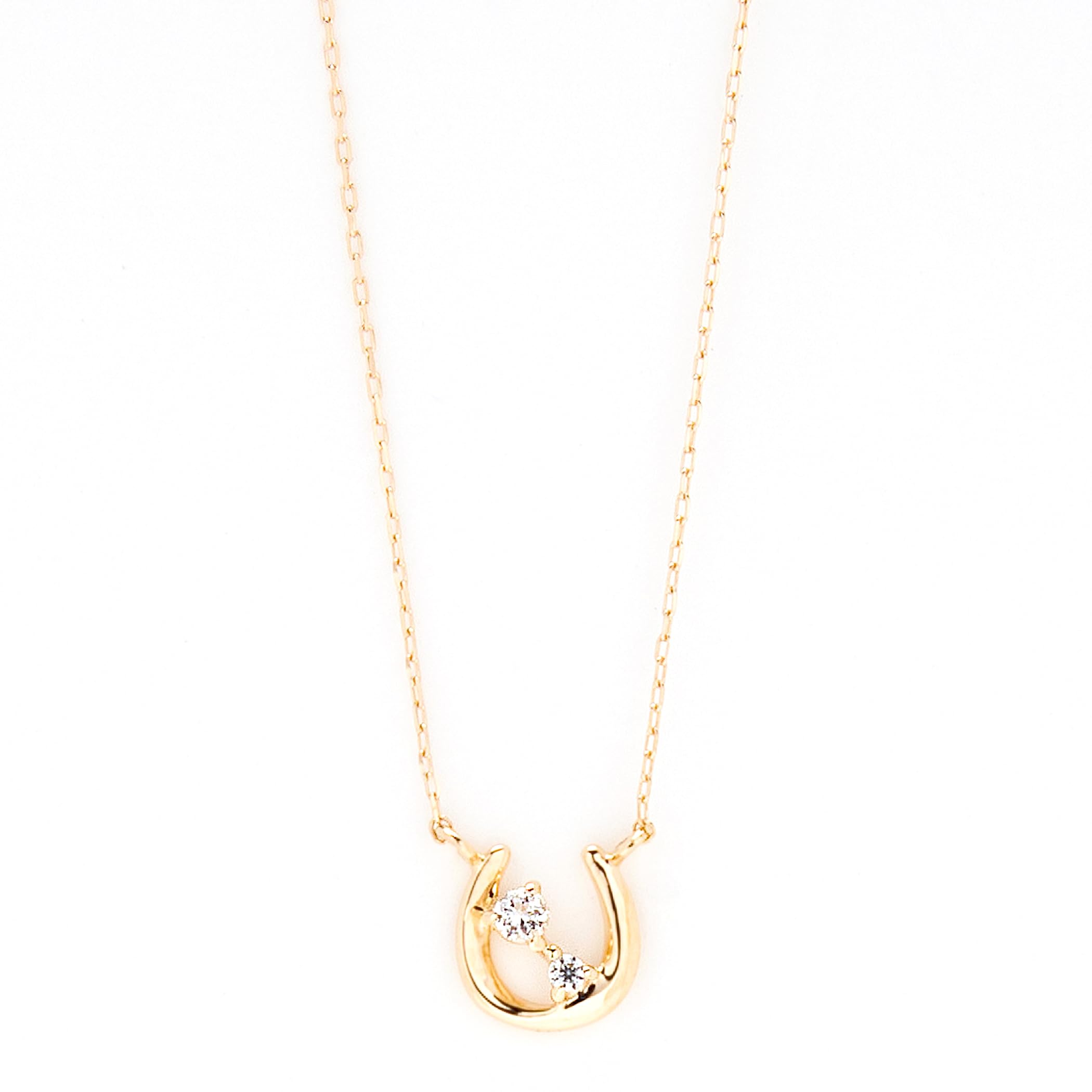 

Estelle Official Women s Necklace, 10K Yellow Gold with White Topaz and Horseshoe Motif, 0351-1414-0041-0000