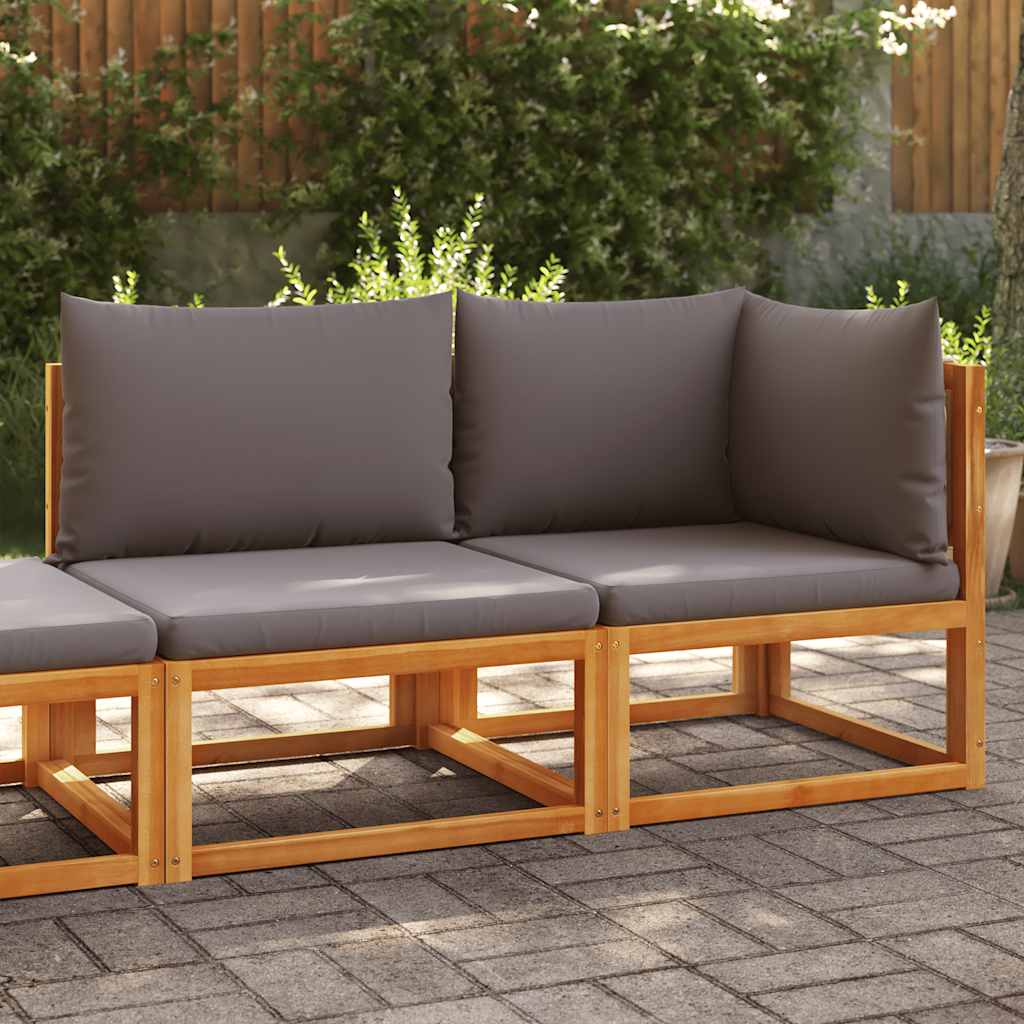Vidaxl Sofa Ogrodowa Z Poduszkami, 2-Osobowa, Lite Drewno Akacjowe