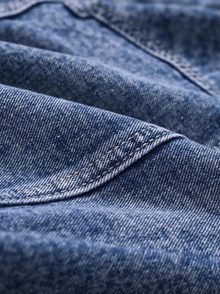 Women's Light Blue Rhinestone Beaded Denim Jacket - Petite, Short, Spring/Autumn 2025