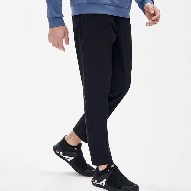 Fila Athletics Solid Color Casual Woven Sports Pants Men Bottoms Deep-Black A11M211811F-BK