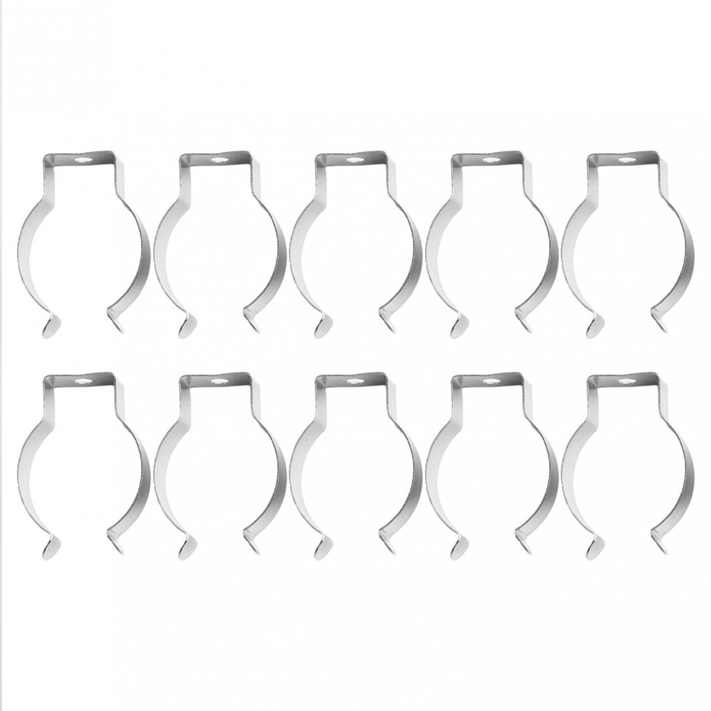Fjäderklämmor för skjul i rostfritt stål, 10 st