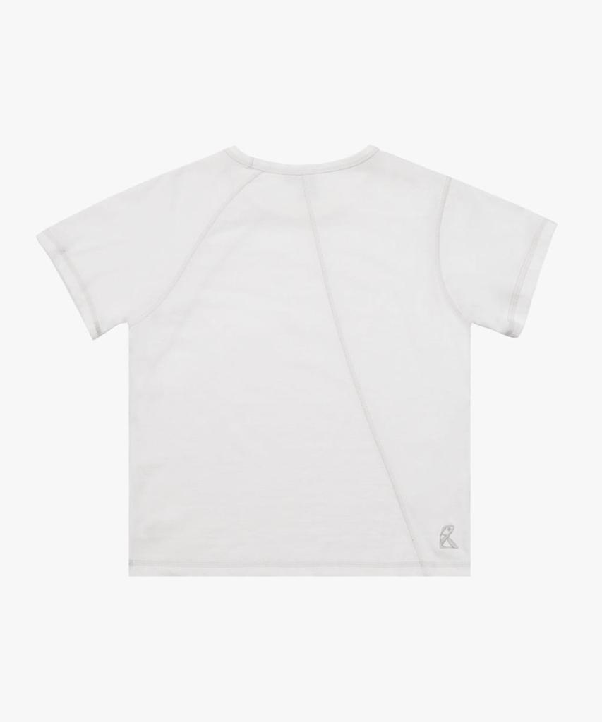 Liomeu Asymmetrical Cut Short Sleeve T-Shirt_White : Radiant092